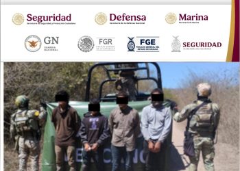 Cuatro civiles fueron detenidos por el Grupo Interinstitucional; se aseguran armas y municiones en Elota