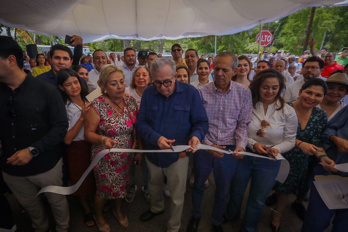Inaugura Rocha Moya la rehabilitación del colector de drenaje sanitario en Los Mochis