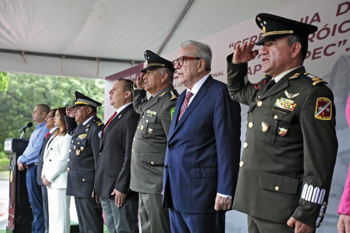 Rocha y autoridades militares encabezan ceremonia por el 177 aniversario de la Gesta Heroica de los Niños Héroes de Chapultepec