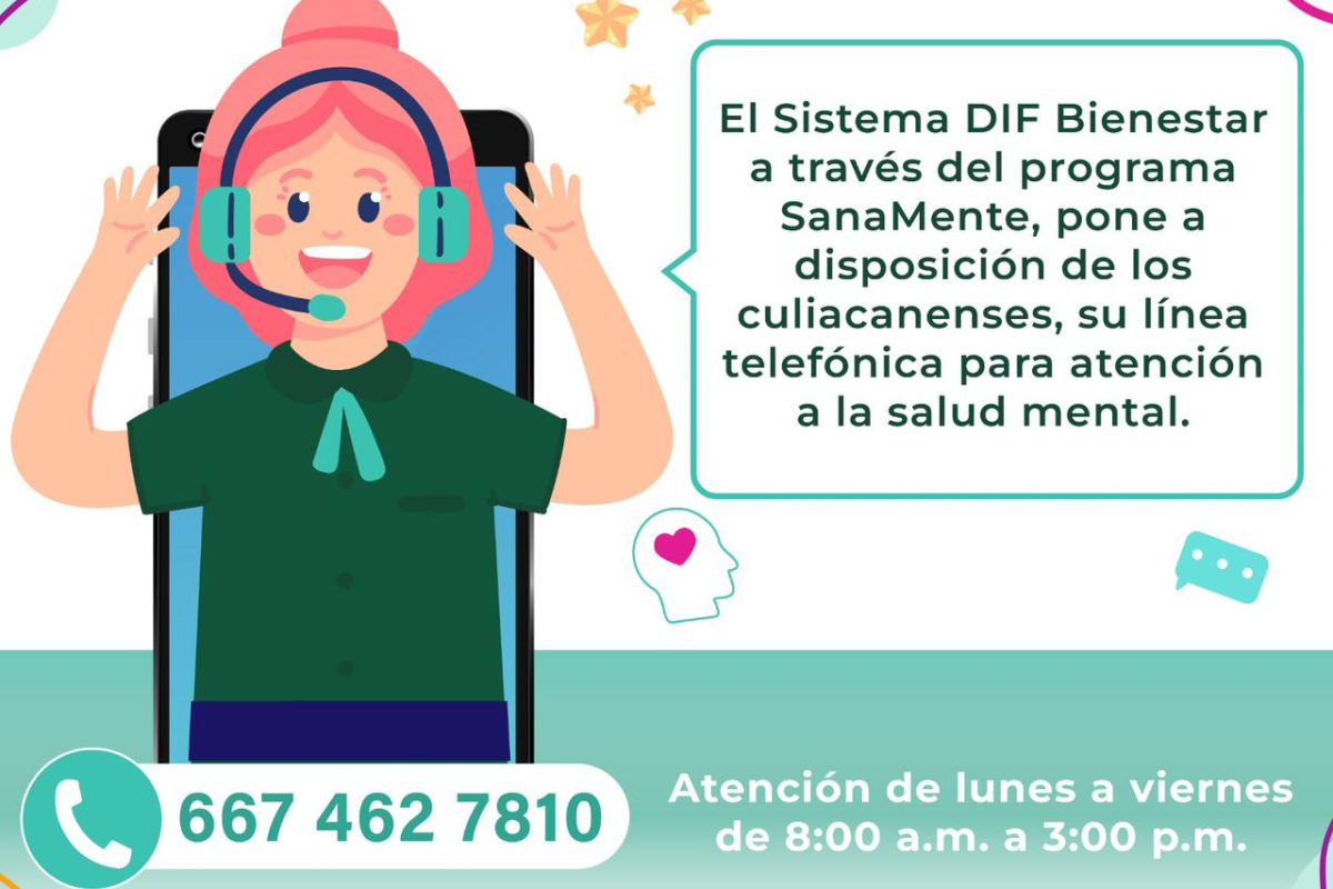 DIF Culiacán pone a disposición de la ciudadanía atención psicología gratuita vía telefónica