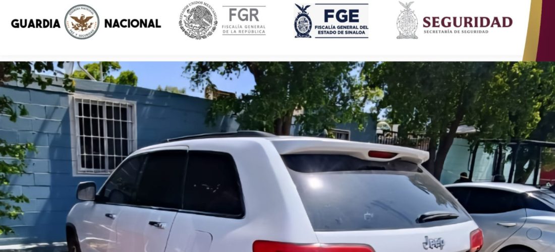 Grupo Interinstitucional localiza y asegura vehículo blindado con placas sobrepuestas en Navolato