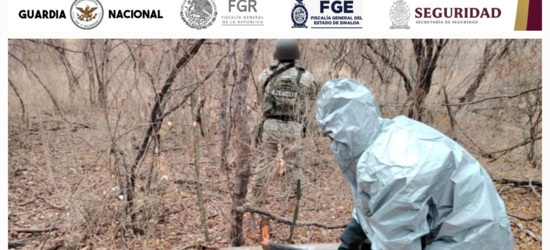 En Culiacán, Grupo Interinstitucional asegura un área de concentración de sustancias y un laboratorio inactivo