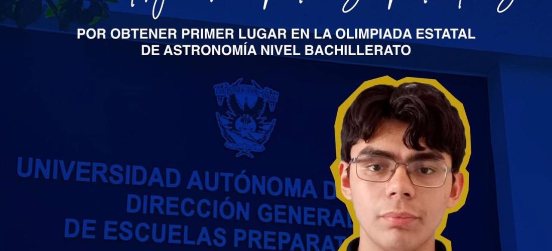 Eric Alejandro Muñoz Martínez, estudiante del tercer grado de la Preparatoria de la UAS, rumbo al nacional Astronomía.