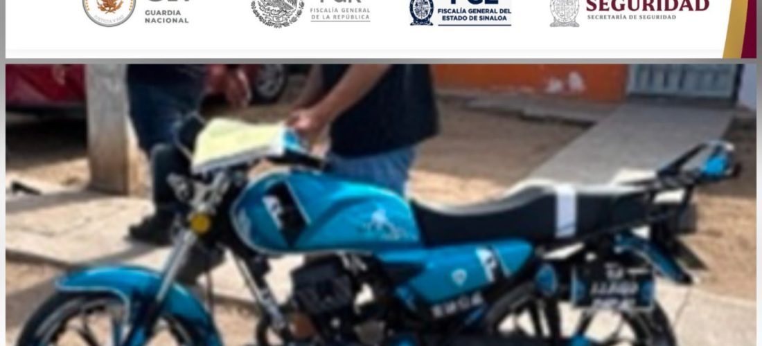 Mediante el oportuno reporte al 9-1-1, Grupo Interinstitucional recupera una motocicleta en Culiacán